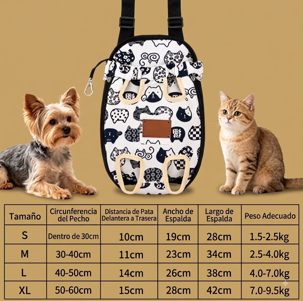 Mochila Transportín Transpirable para Mascotas